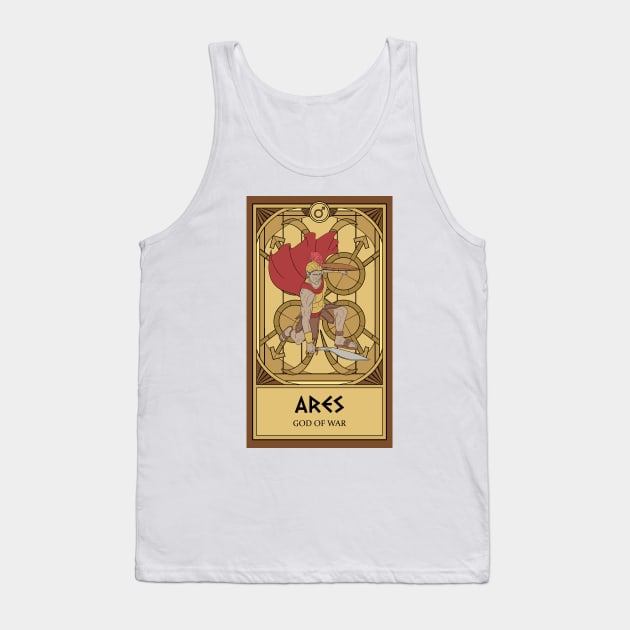 Ares Tarot Card Tank Top by katieclouds